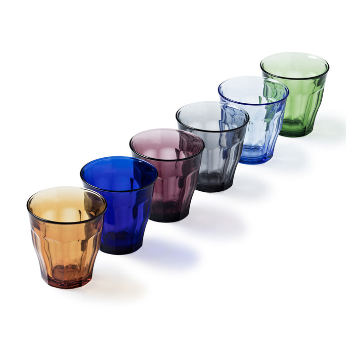 set 6 verres à eau de couleurs Duralex Le Picardie