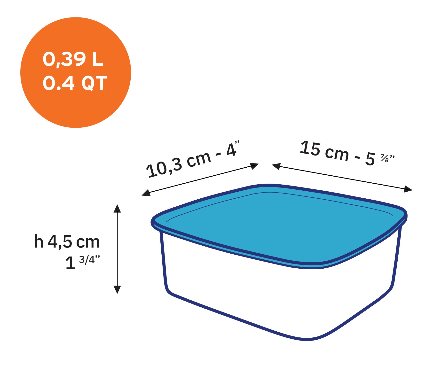 Freshbox - Set de 3 boites de conservation rectangulaires multi-tailles