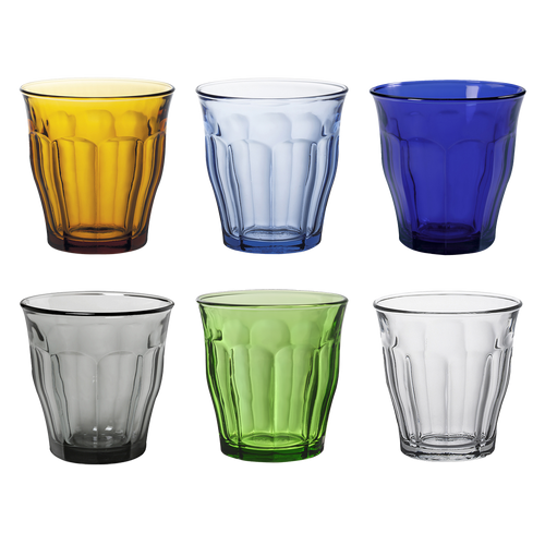 Panaché de 6 couleurs de verre à eau 31 cl Le Picardie®(Lot de 6) [MM]