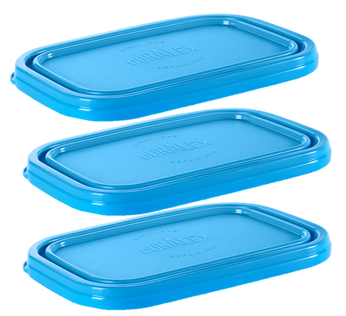 [MM]Freshbox - Lot de 3 couvercles rectangulaires bleus