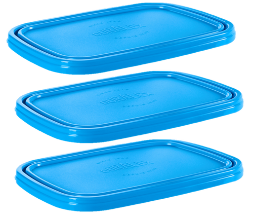 [MM]Freshbox - Lot de 3 couvercles rectangulaires bleus