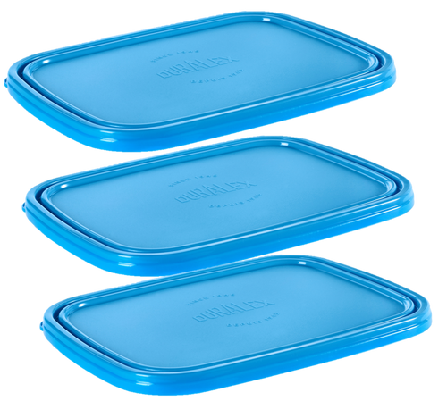 [MM]Freshbox - Lot de 3 couvercles rectangulaires bleus