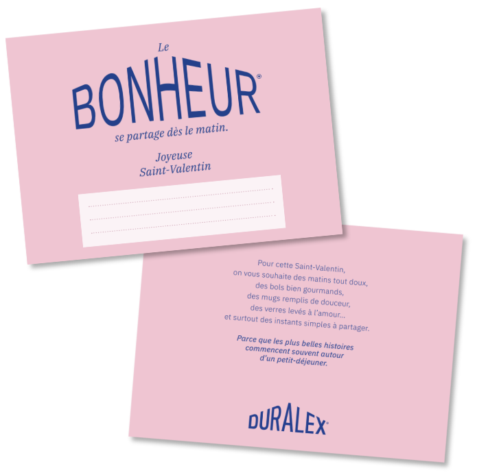 Coffret duo Saint-Valentin - Verres et Bols