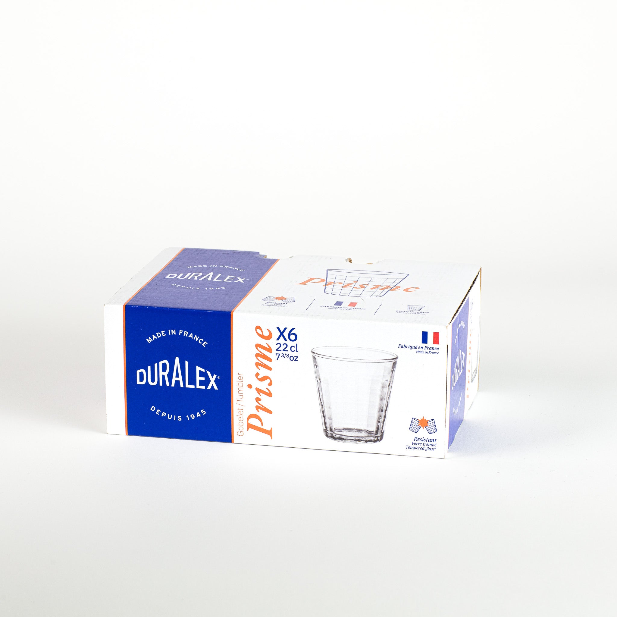 Prisme - Verre Transparent 22cl  (Lot de 6)