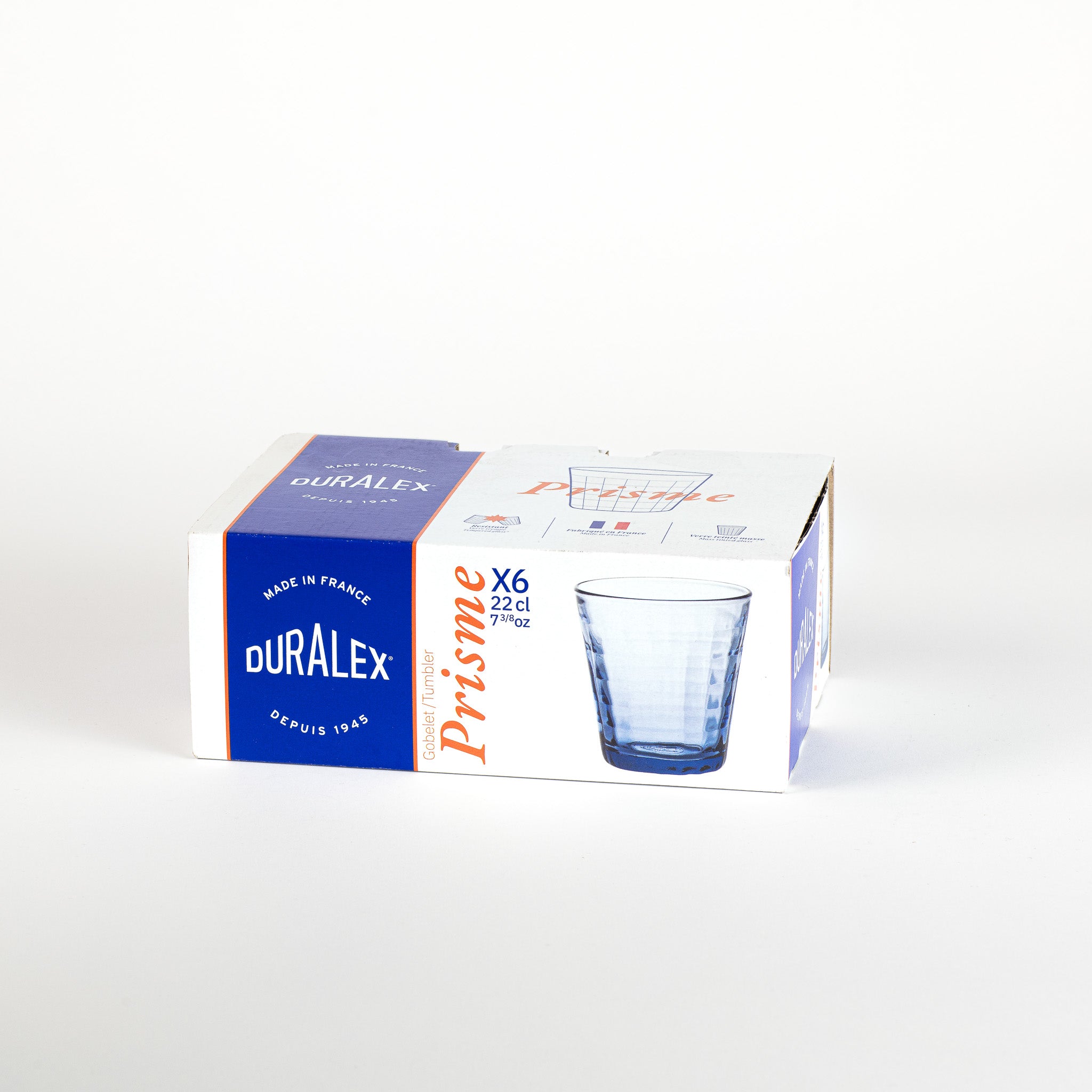 Prisme - Verre Bleu Marine 22cl  (Lot de 6)