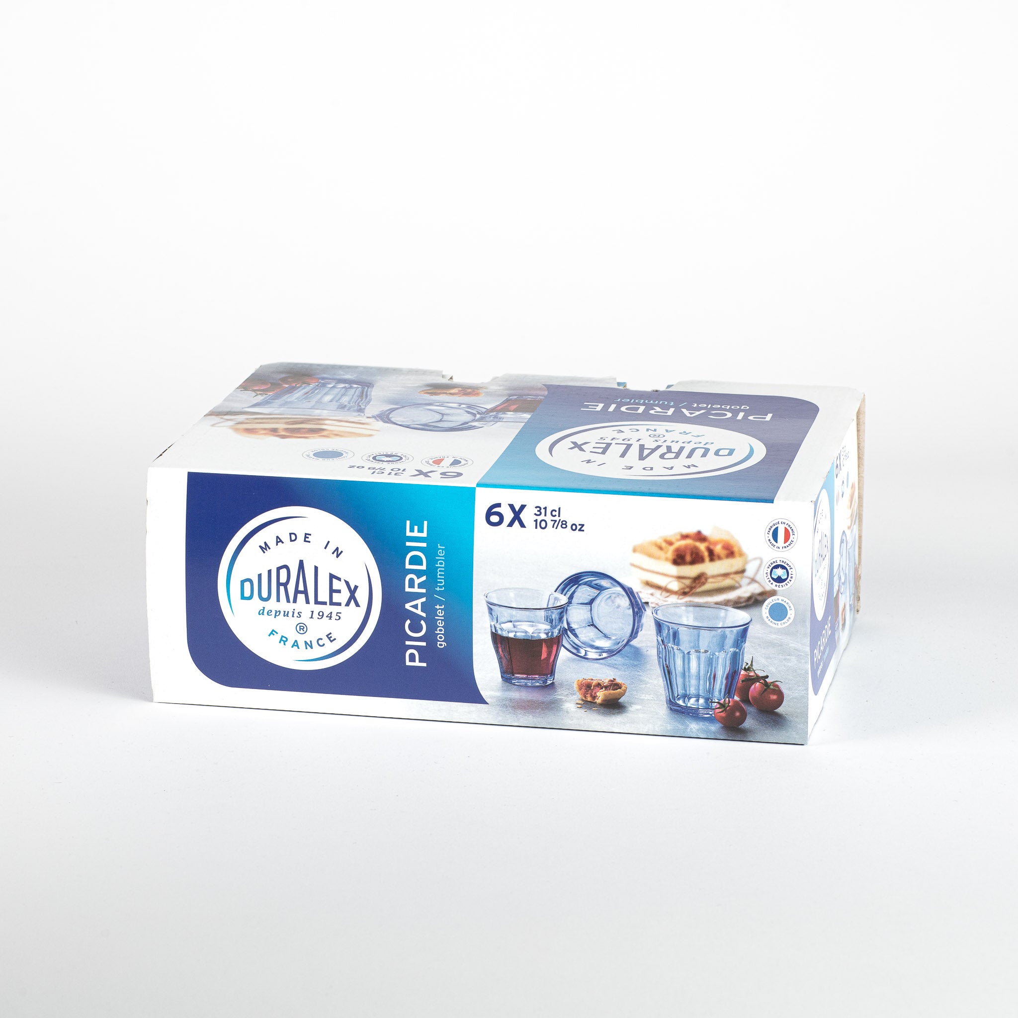Le Picardie - Verre à eau - Bleu Marine - 31cl (Lot de 6)