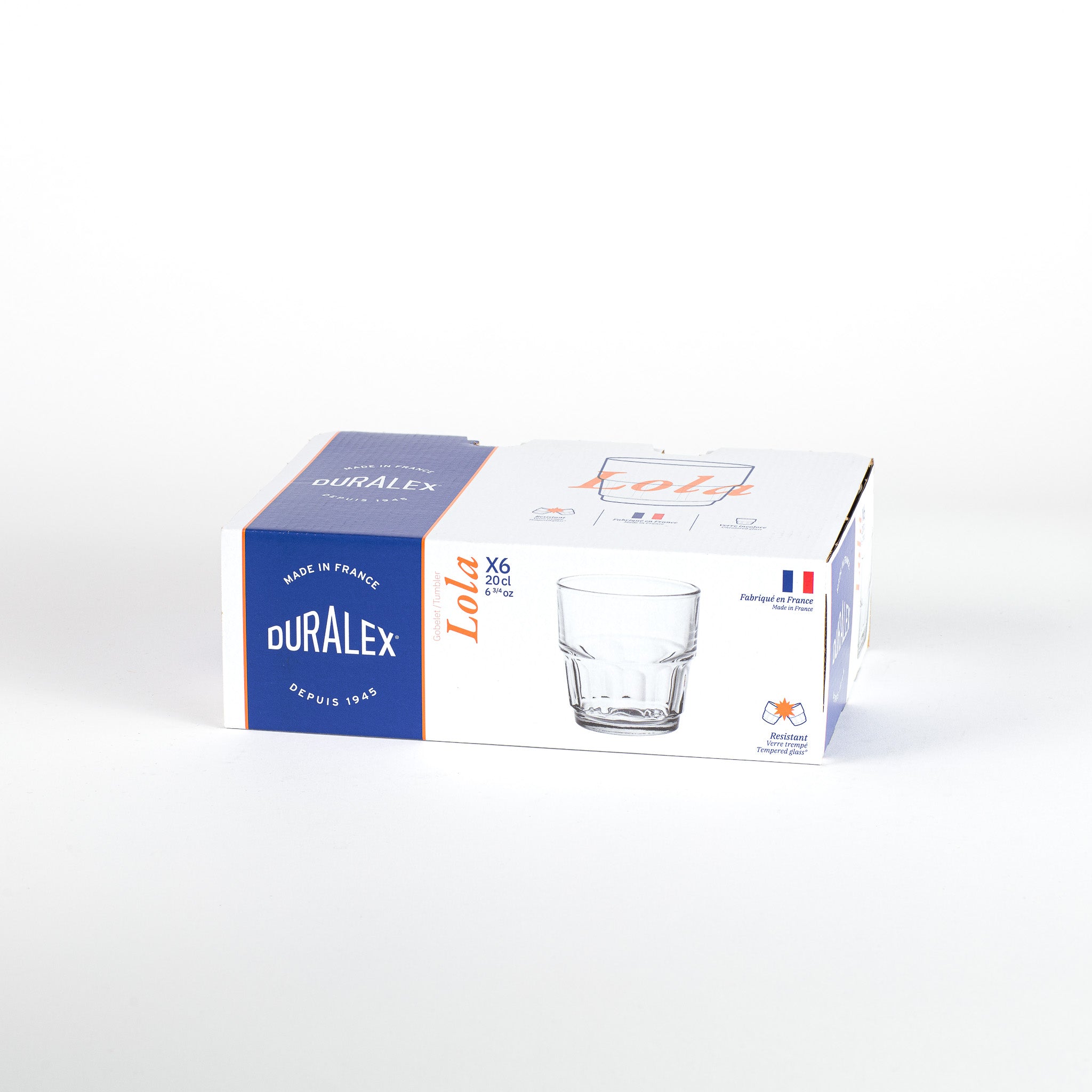 Lola - Verre transparent 20cl (Lot de 6)