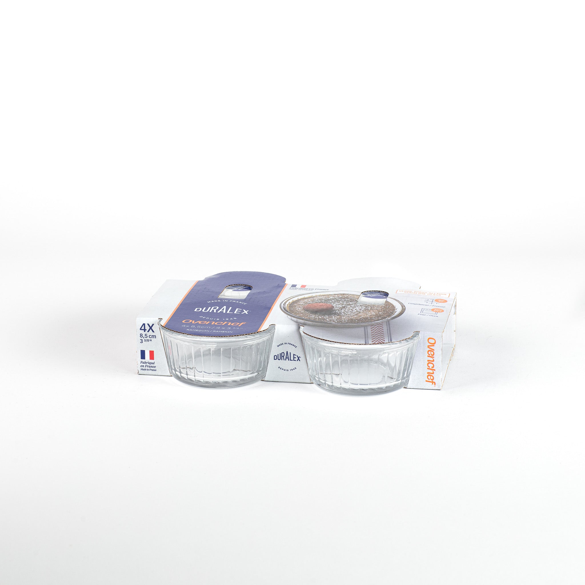 Ovenchef - Ramequin en verre transparent 13cl (lot de 4)