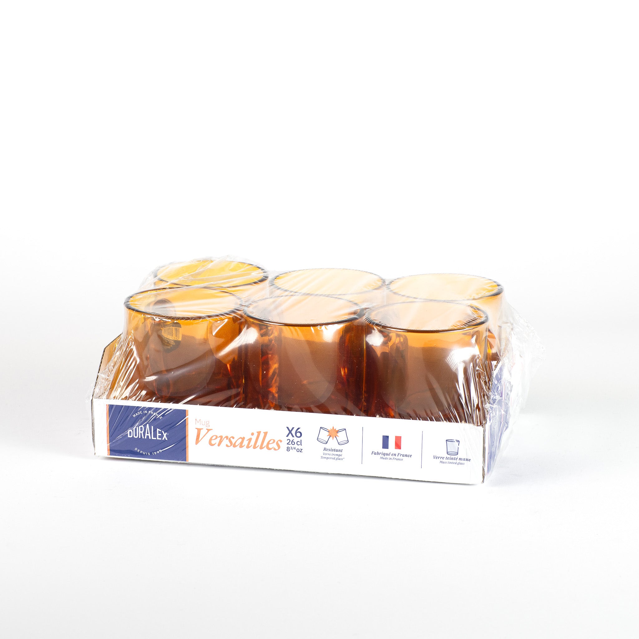 Versailles - Mug en verre Vermeil 26 cl (Lot de 6)