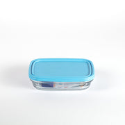 Freshbox - Boite de conservation rectangulaire couvercle bleu 80cl