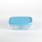 Freshbox - Boite de conservation rectangulaire couvercle bleu 1,65L