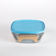 Freshbox - Boite de conservation carrée couvercle bleu 3,1L