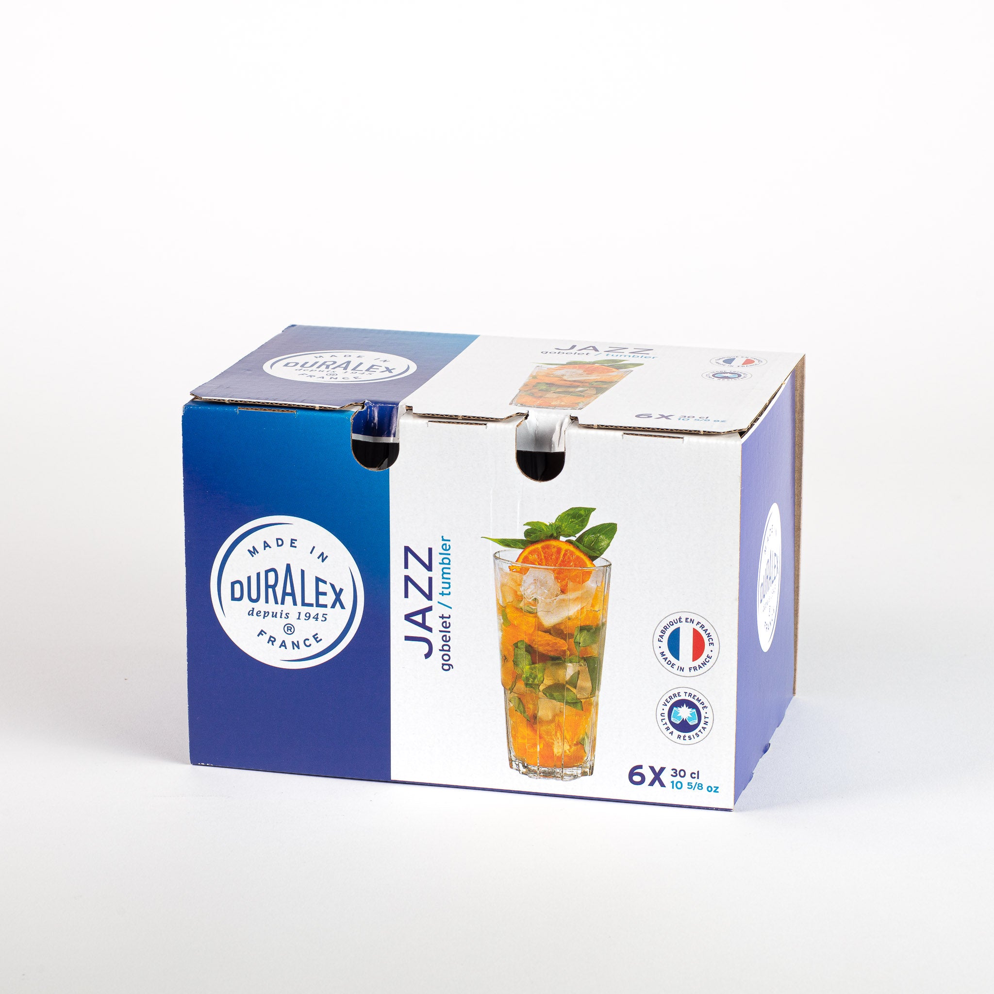 Jazz - Verre haut transparent 30cl (Lot de 6)