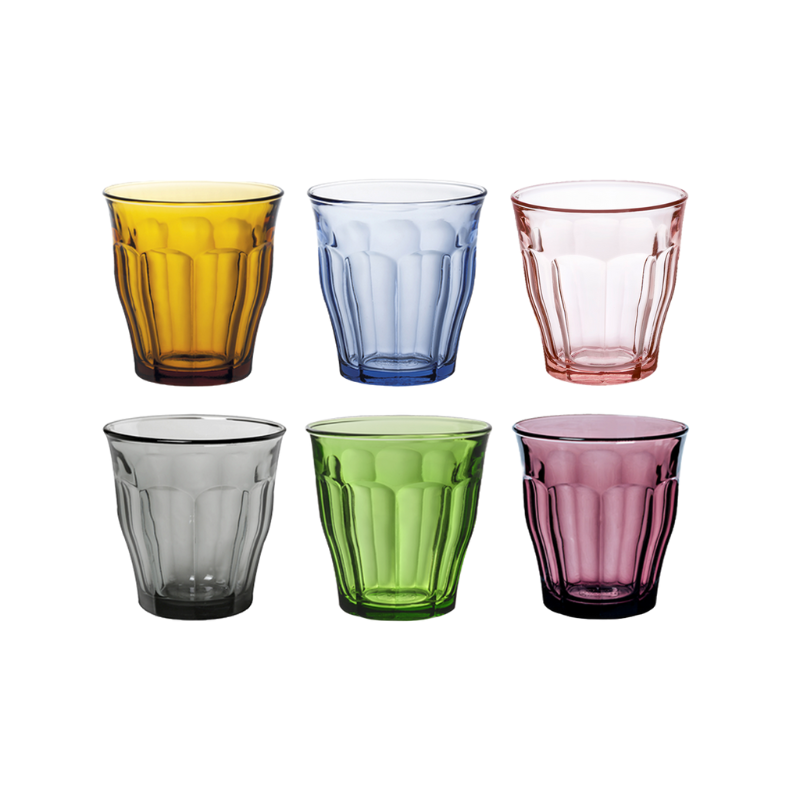 Picardie - Verre 25cl x6 - Panaché de 6 couleurs