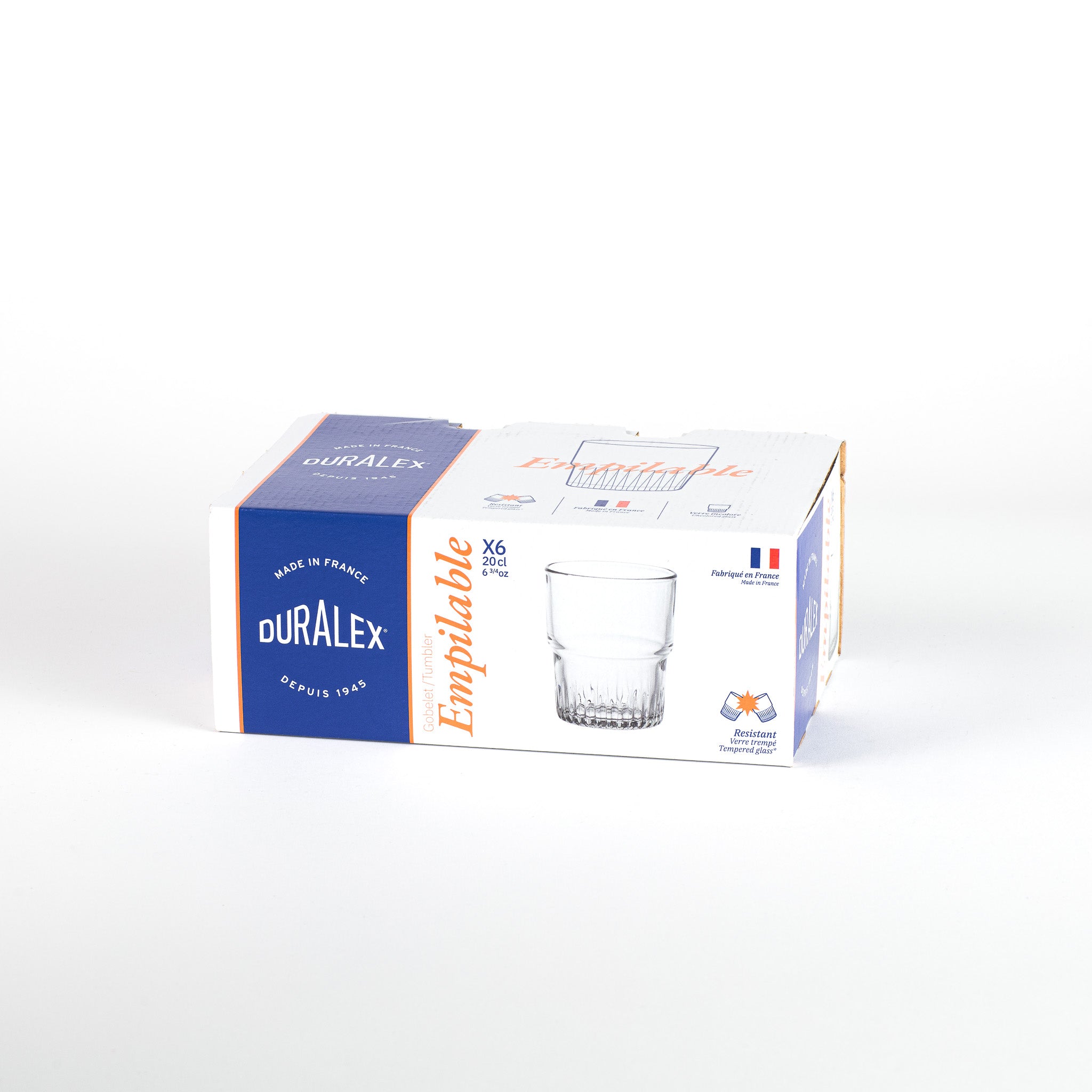 Empilable - Verre Transparent 20cl (lot de 6)