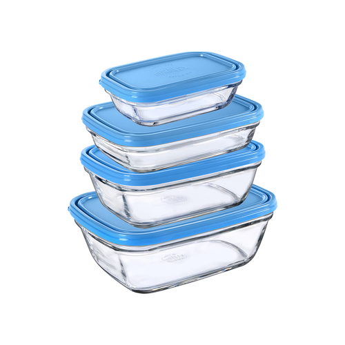 Freshbox - Set de 4 de boîtes de conservation rectangulaires de capacité différentes [MM]