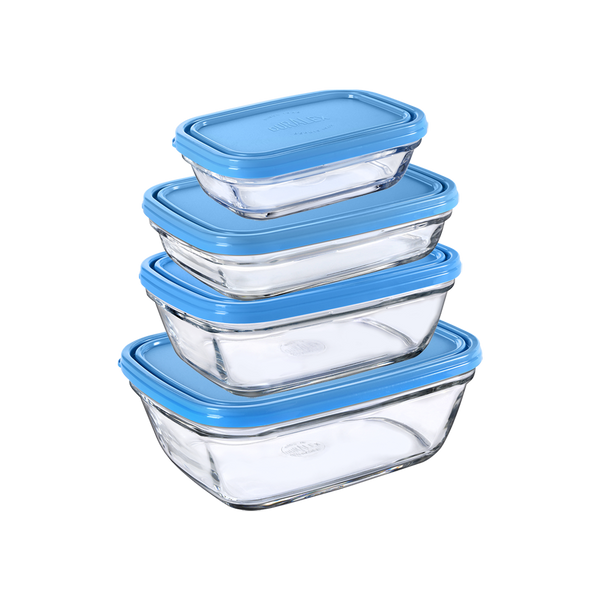 Freshbox - Set de 4 boîtes de conservation rectangulaires multi-tailles