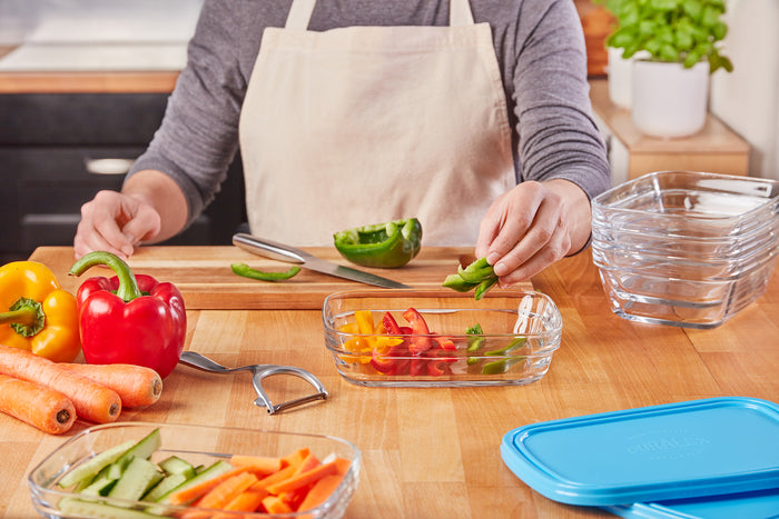 Boîte à repas carrée en verre 14 cm Duralex - Kibo