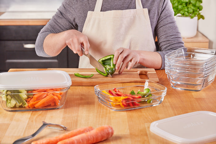 Boîte à repas carrée en verre 20 cm Duralex - Kibo