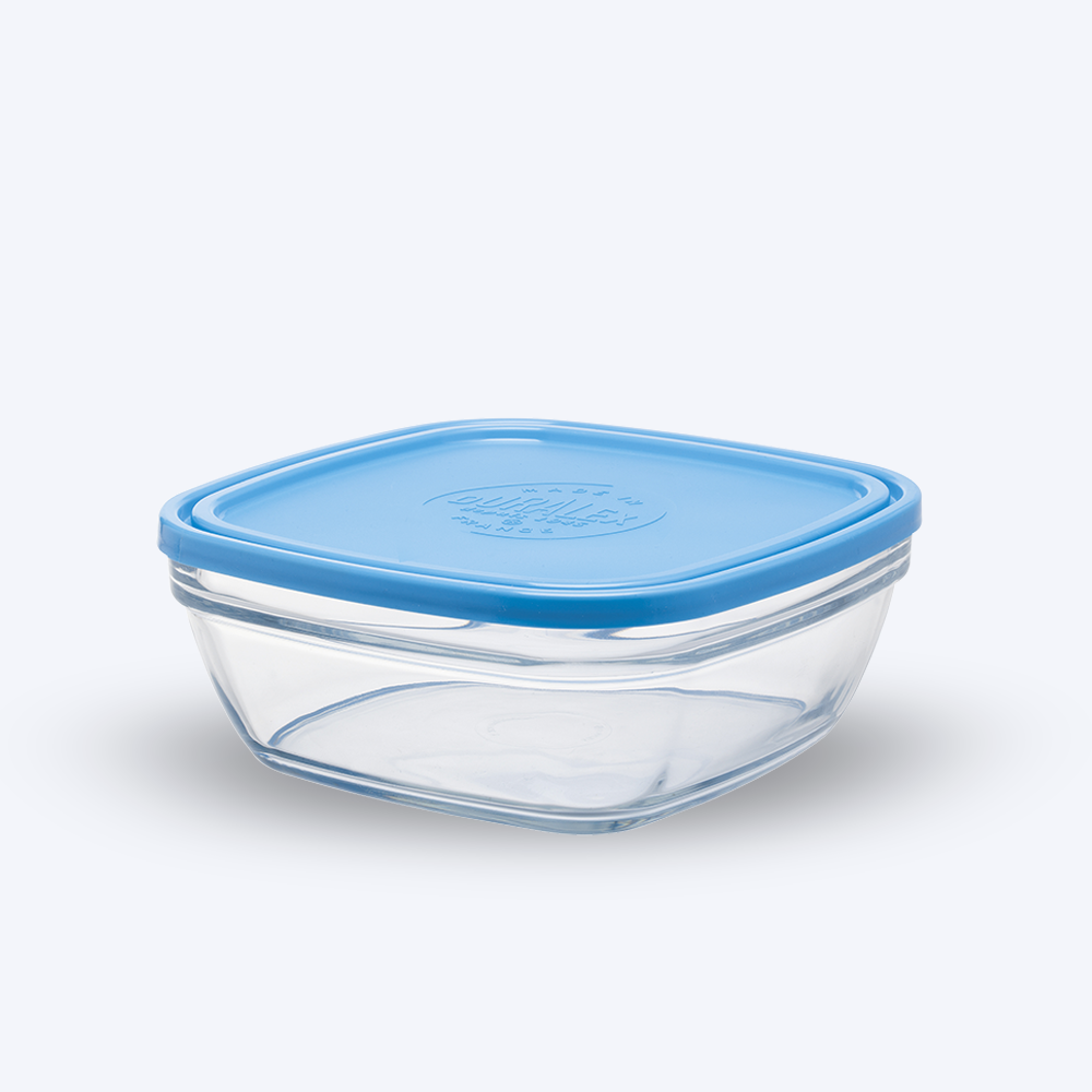 Freshbox - Square storage box with blue lid 2L