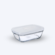 Freshbox - Contenitore rettangolare con coperchio bianco 1,1 L