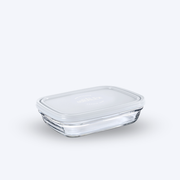 Freshbox - Contenitore rettangolare con coperchio bianco 80 cl