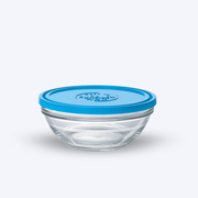 Freshbox - Round storage tin with blue lid 97cl