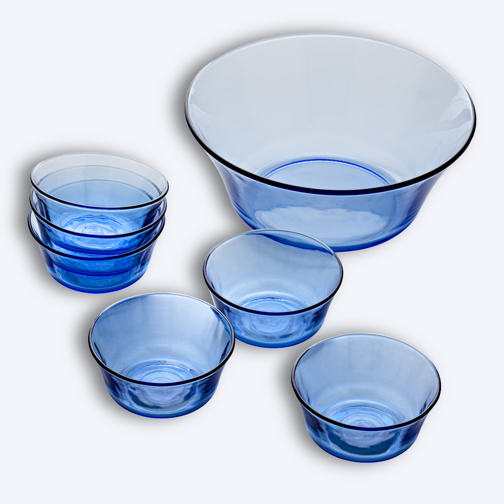 Lys - Salad bowl (2.2L) and small serving dishes (25cl) / Navy