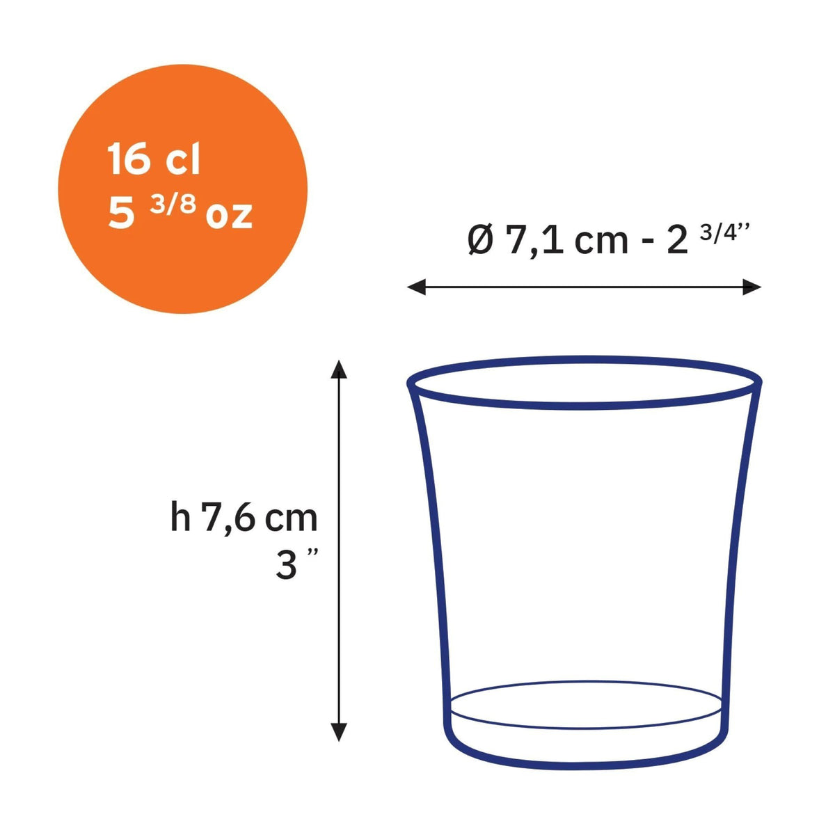 Transparent Lily Cup, 16 cl, 6-pack