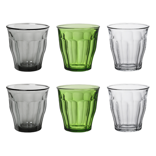 [mm]Panaché de 6 verre à eau 25 cl - Collection Scandinavie - Le Picardie®(Lot de 6)