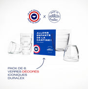 duralex collaboration le slip français verres à eau Gigogne 22cl cantine maison