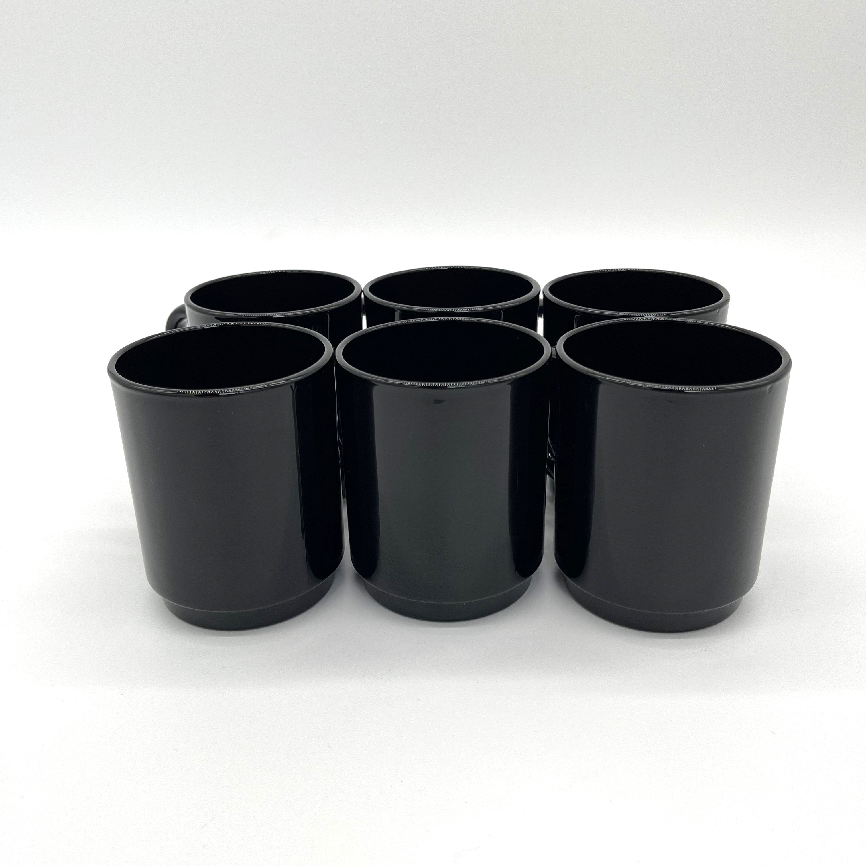 Versailles - Mug en verre Noir 26 cl (Lot de 6)
