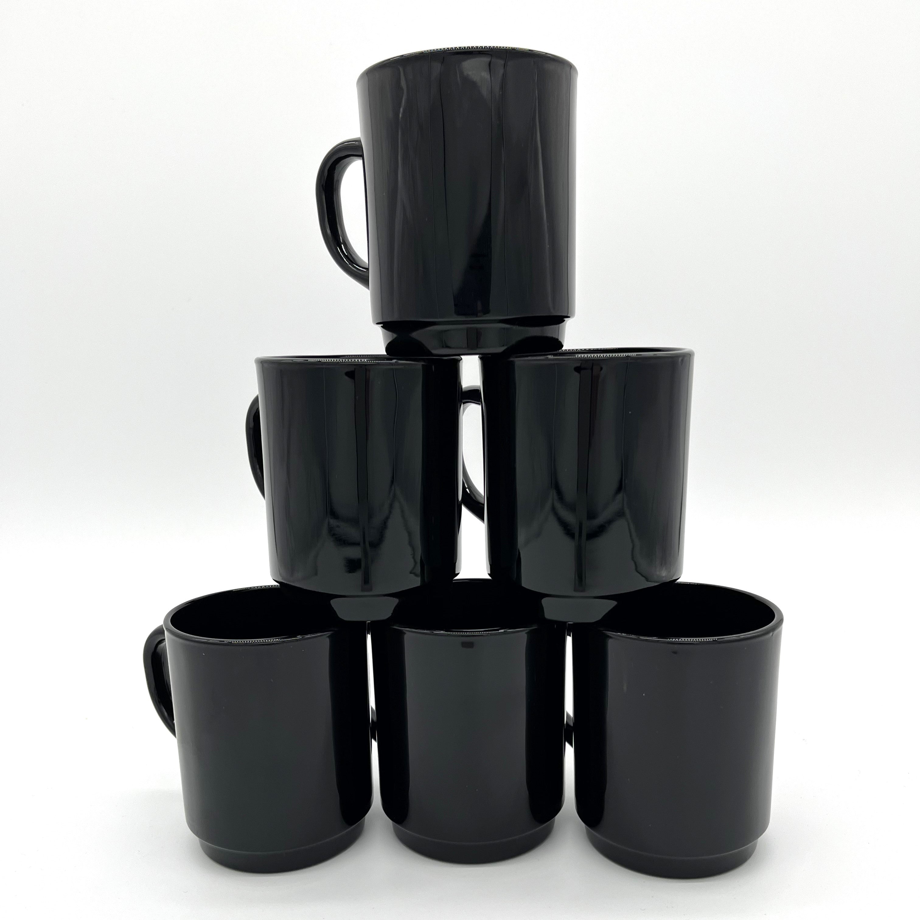 Versailles - Mug en verre Noir 26 cl (Lot de 6)