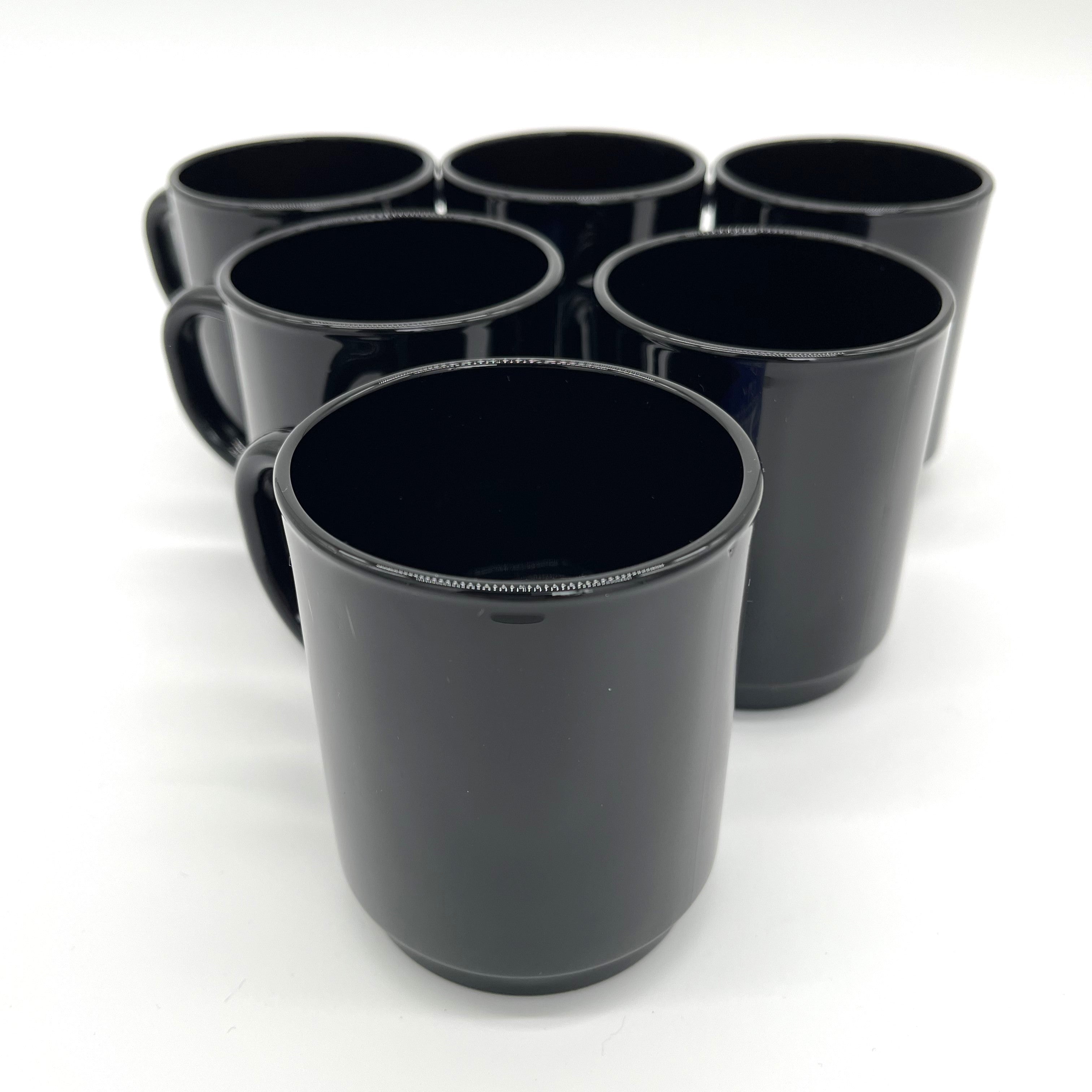 Versailles - Mug en verre Noir 26 cl (Lot de 6)