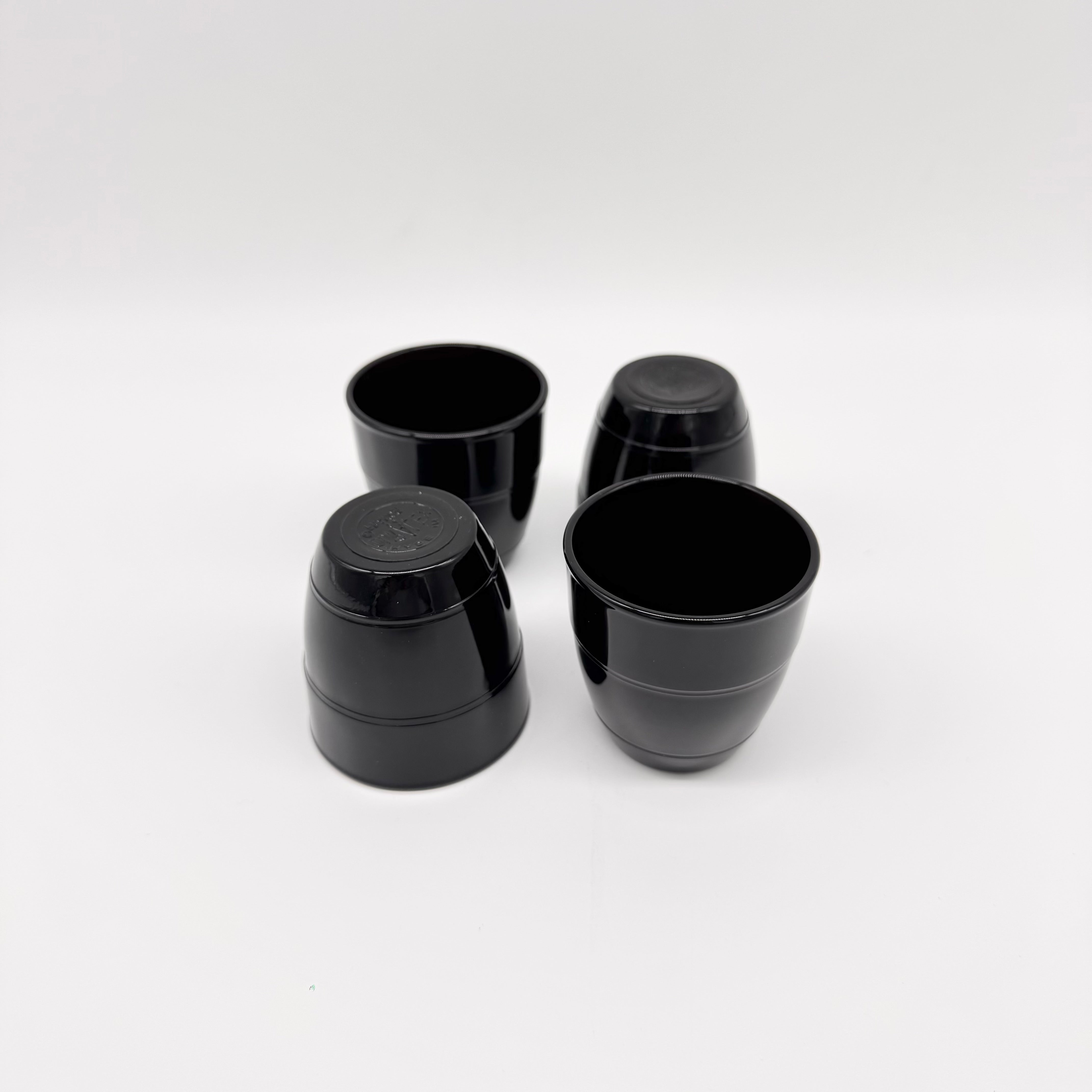 Le Gigogne - Noir brillant - Verre 9cl -  (Lot de 4)