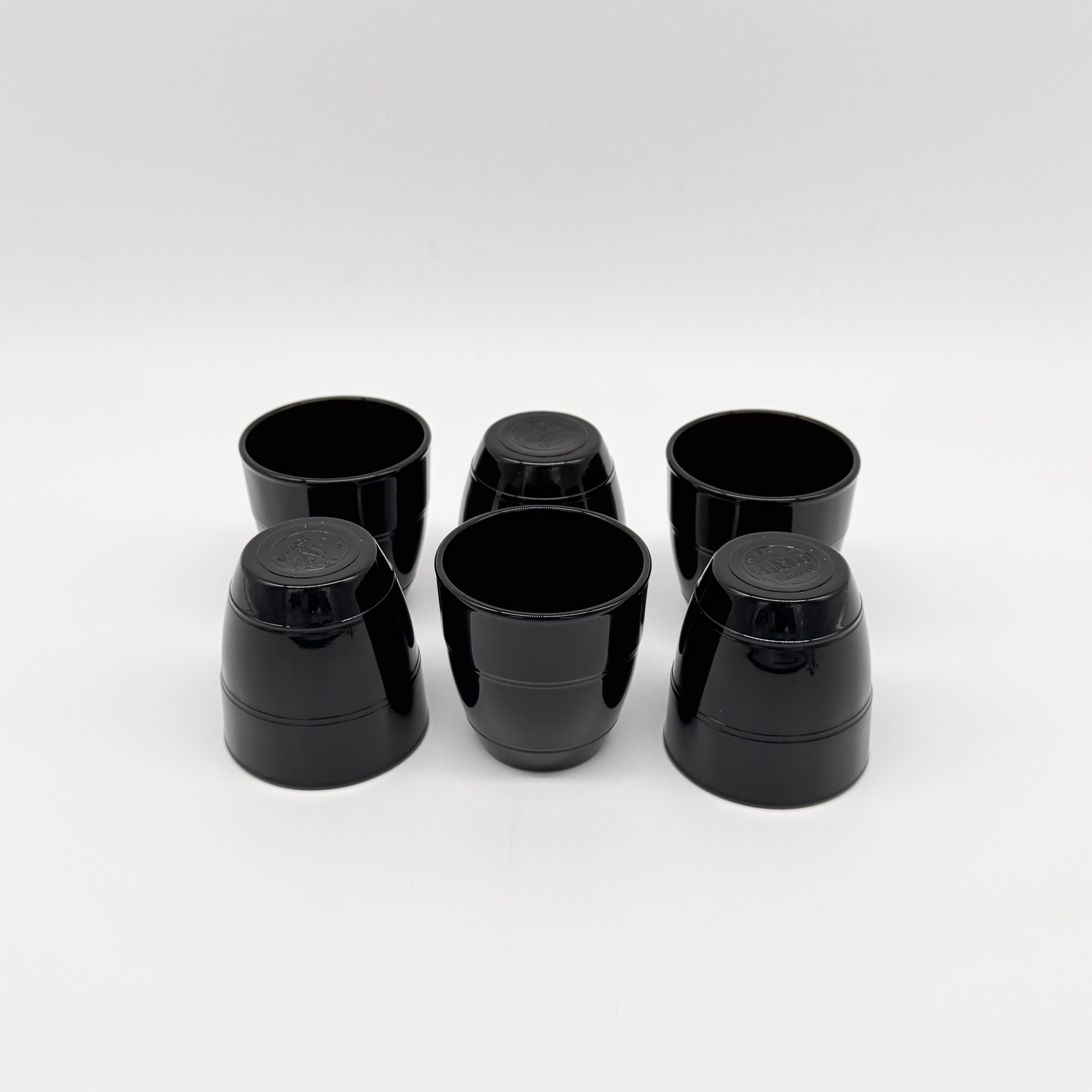 Le Gigogne - Noir brillant - Verre 9cl -  (Lot de 6)