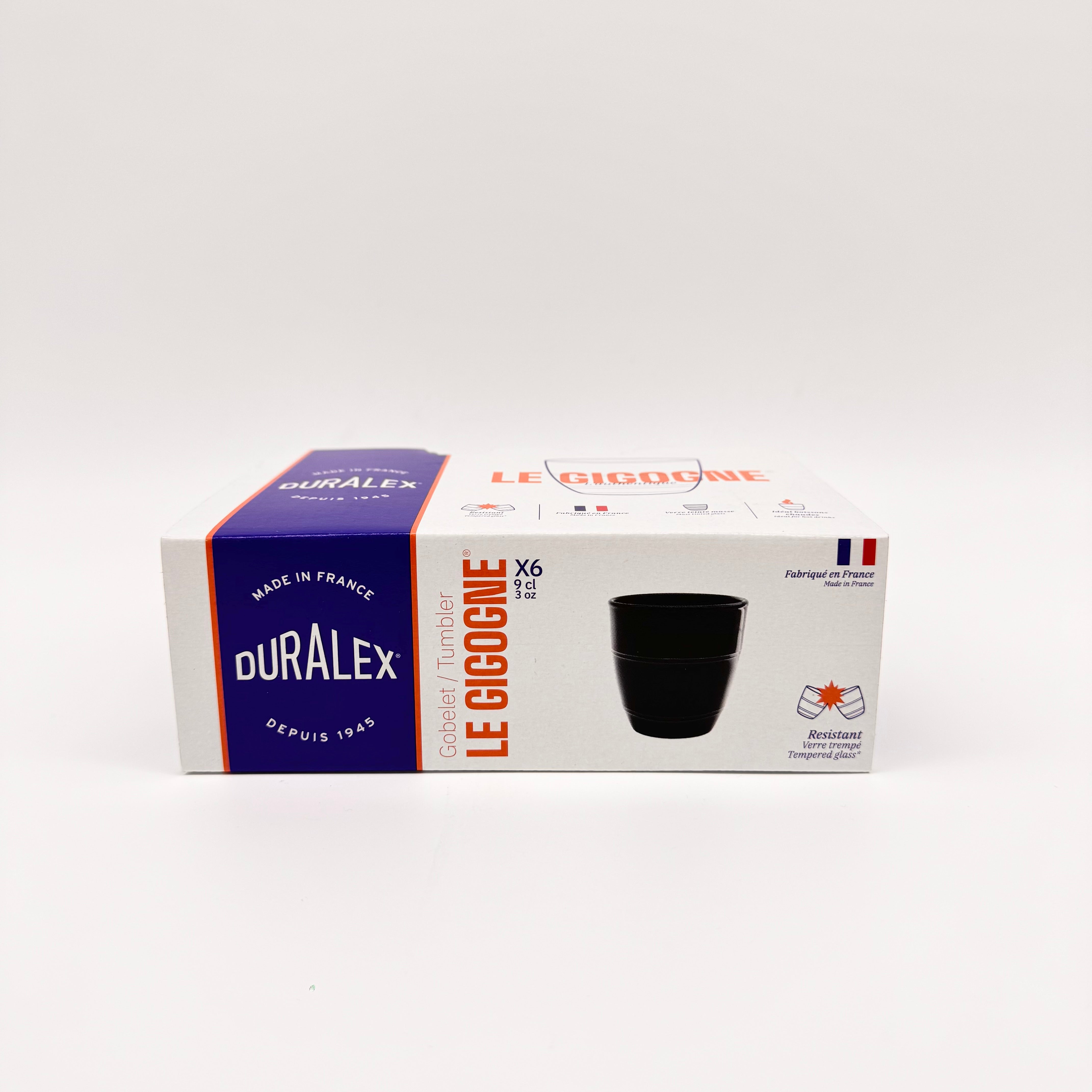 Le Gigogne - Noir brillant - Verre 9cl -  (Lot de 6)