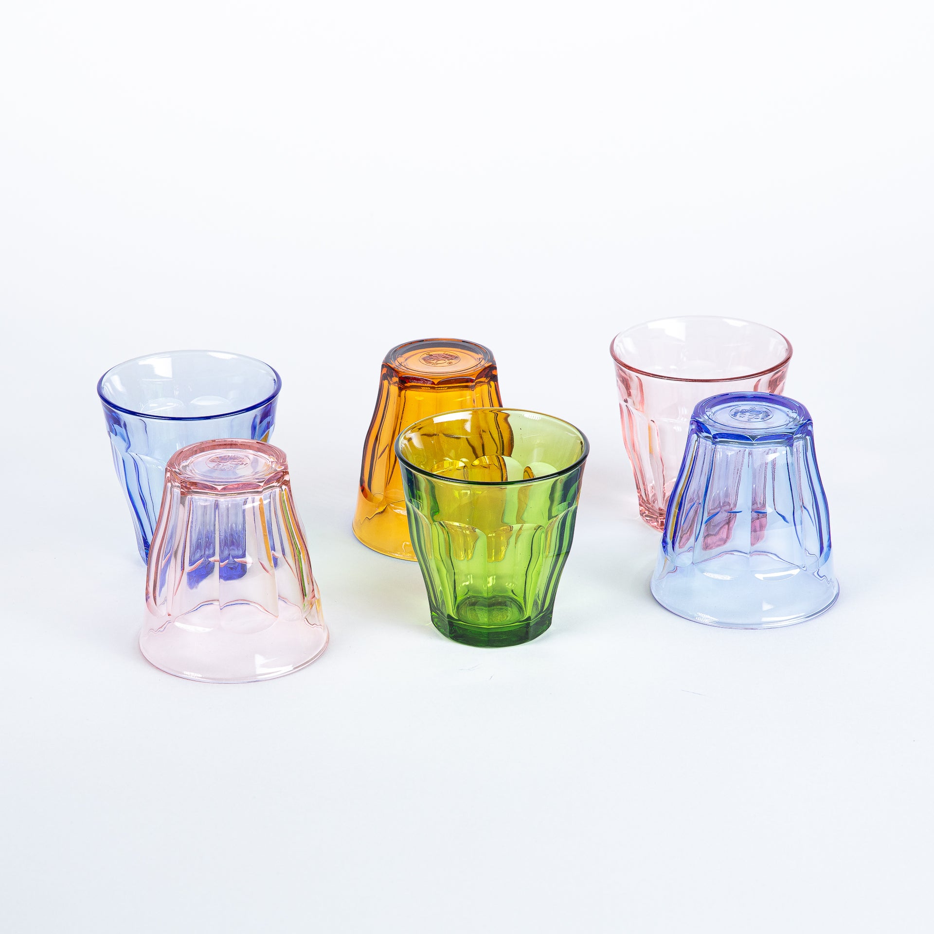 Le Picardie - Verre 25cl panaché couleurs -  80 ans (Lot de 6)