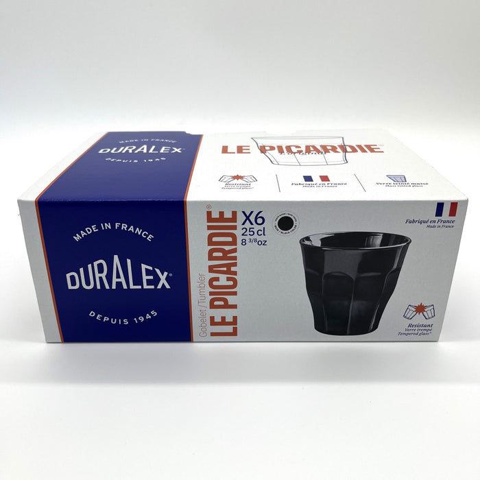 Packaging lot de 6 verres ou tasses Picardie noir 25cl