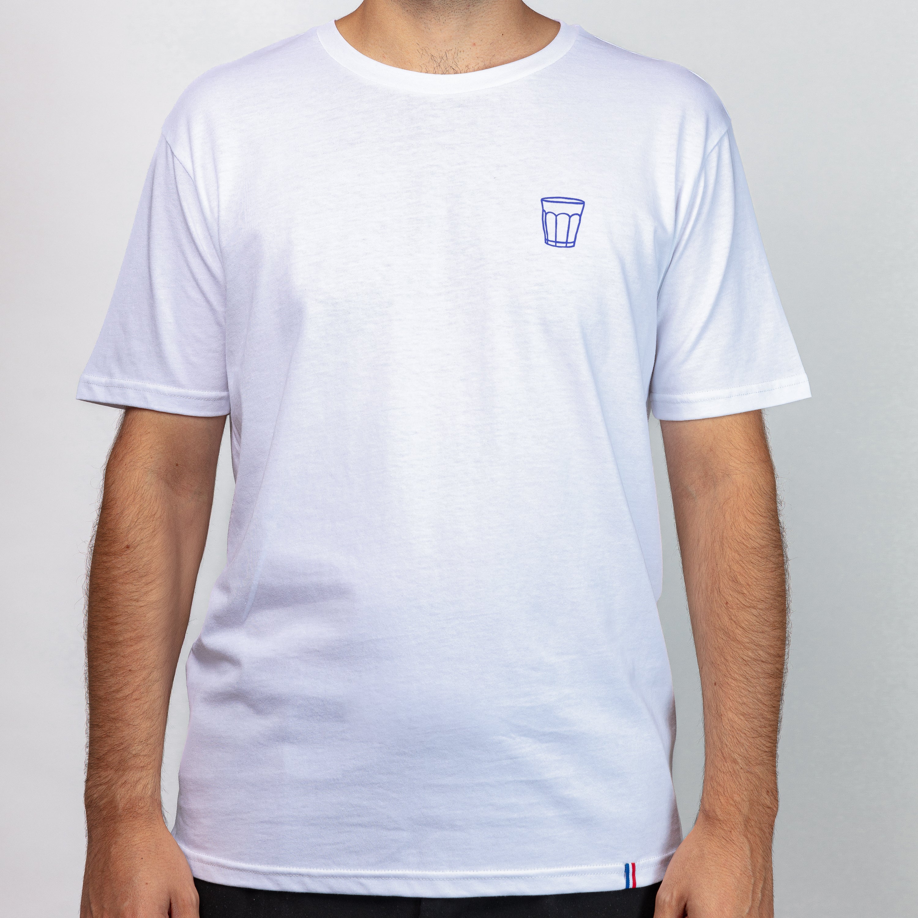 T-shirt blanc - sérigraphie Picardie bleue - Taille L
