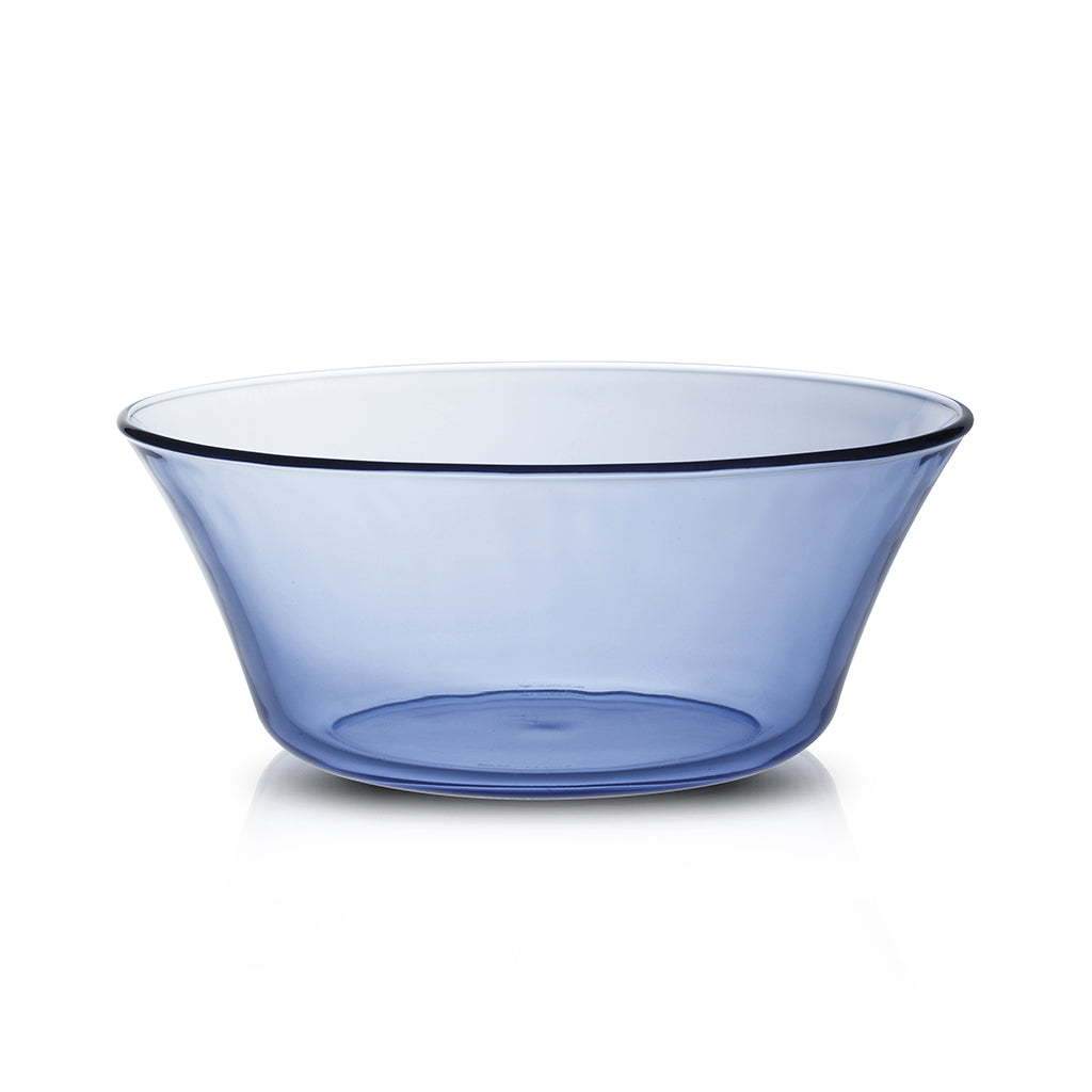 Lys - Saladier en verre - Bleu Marine - 23cm - 2,2l