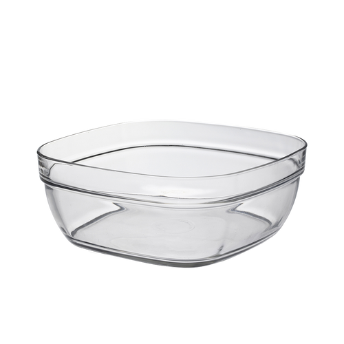 Lys - Saladier carré en verre transparent