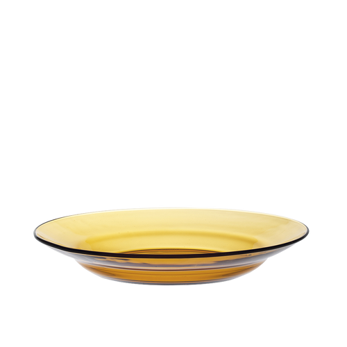 Lys - Assiette creuse 23 cm  en verre coloré (Lot de 6)
