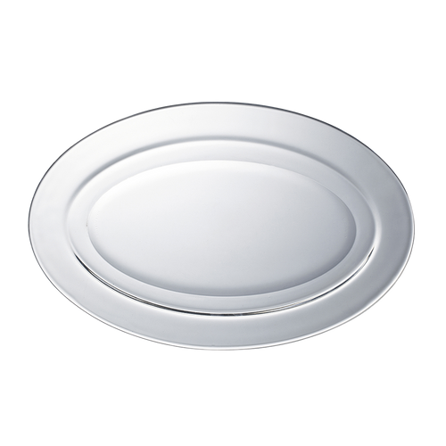 Lys - Plat de service en verre transparent ovale 31cm