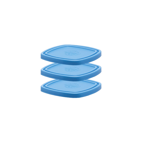 [MM]Freshbox - Lot de 3 couvercles carrés bleus