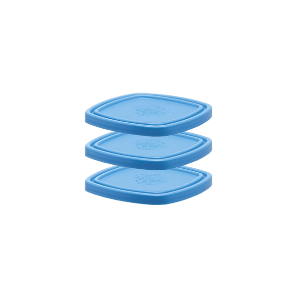 [MM]Freshbox - Lot de 3 couvercles carrés bleus