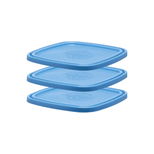 [MM]Freshbox - Lot de 3 couvercles carrés bleus