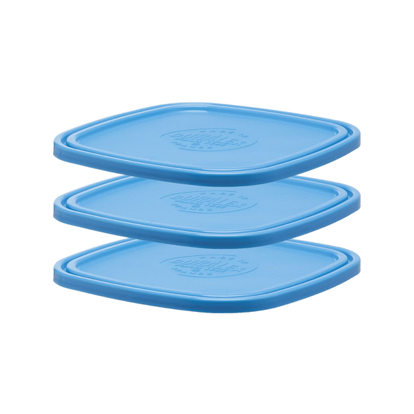 [MM]Freshbox - Lot de 3 couvercles carrés bleus