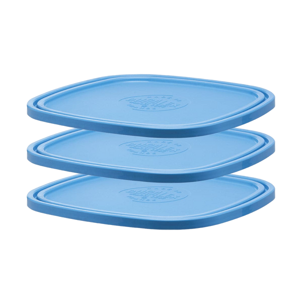 [MM]Freshbox - Lot de 3 couvercles carrés bleus