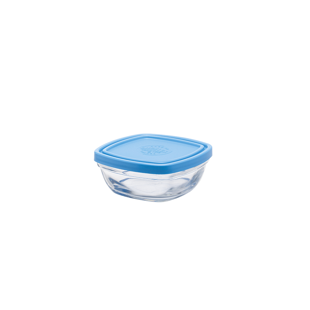 Lot De 2 Boîtes De Conservation 2L Eda - Blanc Avec Couvercle Bleu - Plastique